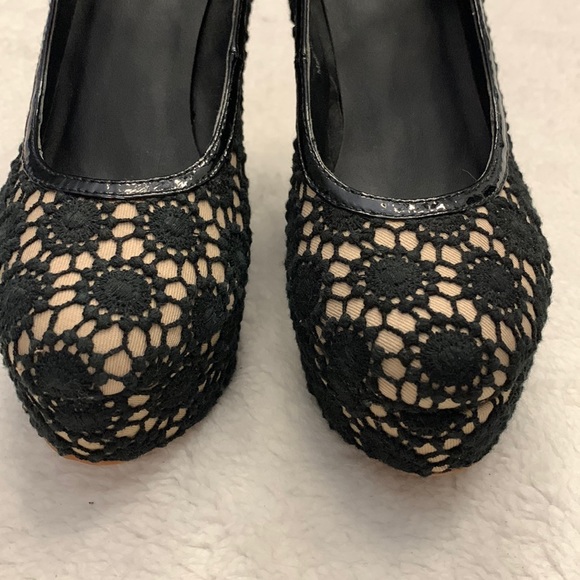 FARYL by farylrobin x Free People Cambridge Crochet Lace Platform Wedges - Picture 4 of 6